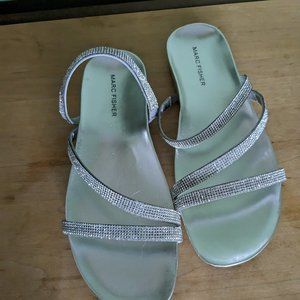 Marc Fisher Silver Sandals